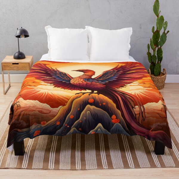 Item preview, Hou Ou Sunrise Rebirth - Japanese Phoenix Art designed and sold by Sakashi-Canvas.