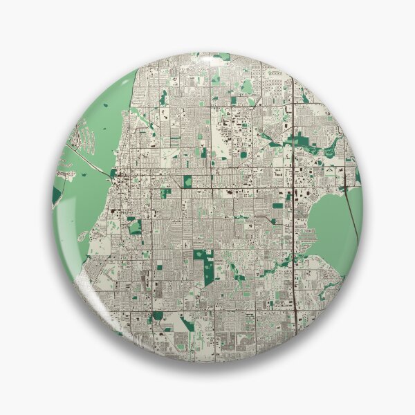Artikelvorschau, Clearwater-Straßenkarte entworfen und verkauft von mapsbymo.
