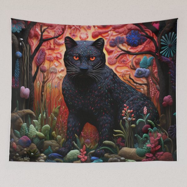 Artikelvorschau, Panther im Stickdruck entworfen und verkauft von NDMDesignStudio.