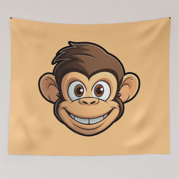 Item preview, Happy Cartoon Monkey designed and sold by Kitty Nut House.