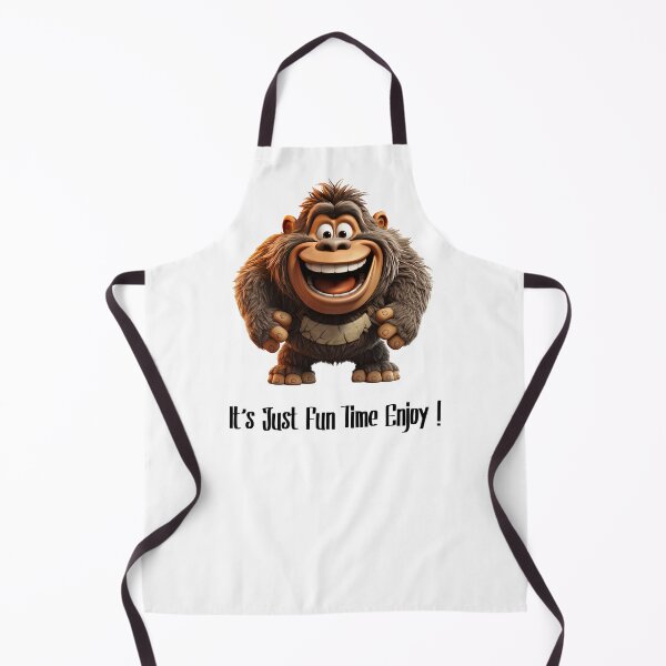 Item preview, It's Just Fun Time Enjoy ! Gorilla Standing With Smiley Face designed and sold by Mohammed Sohail Khan.