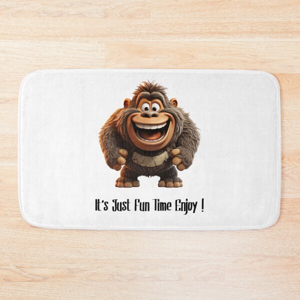 Item preview, It's Just Fun Time Enjoy ! Gorilla Standing With Smiley Face designed and sold by Mohammed Sohail Khan.