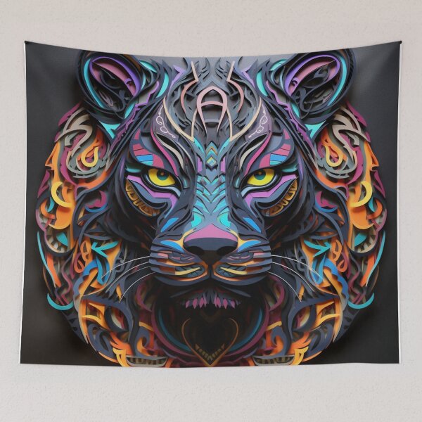 Artikelvorschau, Fierce In Paper Leinwandkunst entworfen und verkauft von NDMDesignStudio.