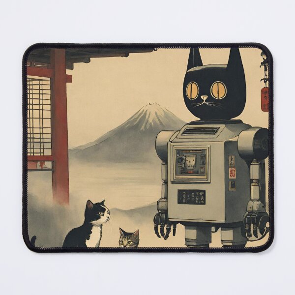 Item preview, Cat + Robot (3 of a kind) designed and sold by BoxcarDesigns.