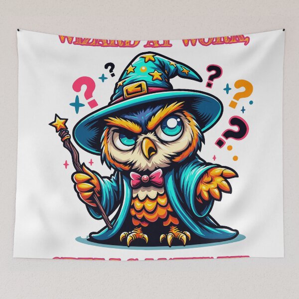 Item preview, Mystical Owl Wizard - Enchanting Sorcerer designed and sold by ArtbotsGallery.