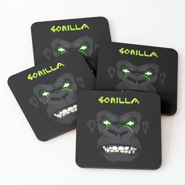 Item preview, Menacing Gorilla Neon Glare Art" designed and sold by inkArtistryfine.