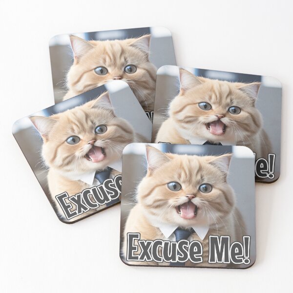 Item preview, AI-Generated Cat 02 "Excuse me" designed and sold by Cliff-Qi.