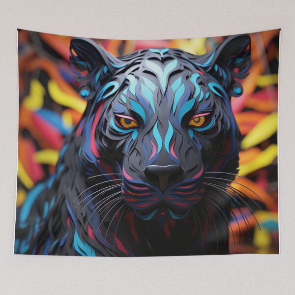 Artikelvorschau, Panther im Papier-Origami-Druck entworfen und verkauft von NDMDesignStudio.