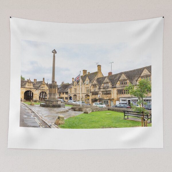 Item preview, Chipping Campden town centre with Market Hall and War Memorial designed and sold by Martin Berry Photography.