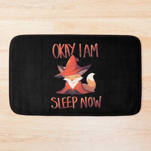 Item preview, Okay I Am Sleep Now Cute Fox Wizard Shirt and Sticker Design by Zeesdesign on Redbubble - Black Shirt designed and sold by ZEESDESIGN.