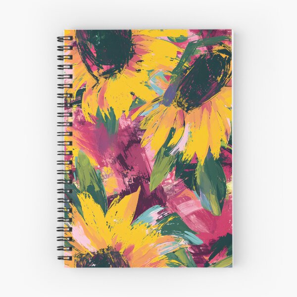 Item preview, Abstract Sunflower Brushwork Canvas designed and sold by inkArtistryfine.