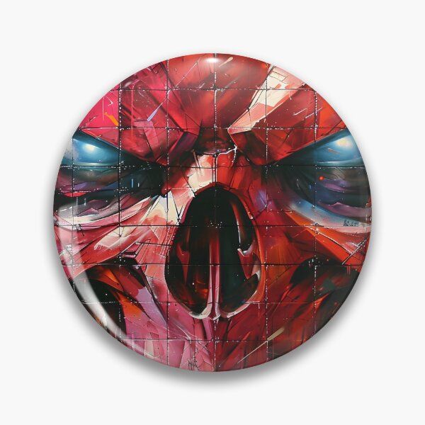 Item preview, Crimson Fury Skull Graffiti Art designed and sold by inkArtistryfine.