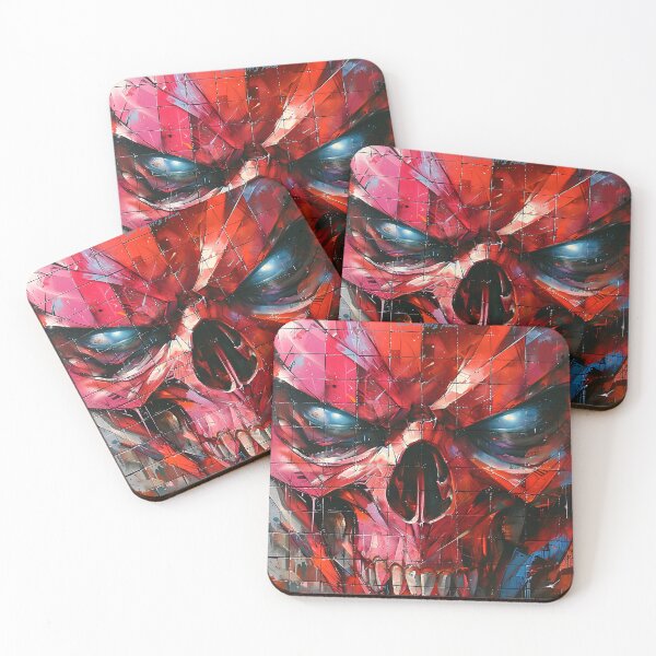 Item preview, Crimson Fury Skull Graffiti Art designed and sold by inkArtistryfine.