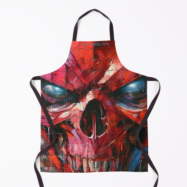 Item preview, Crimson Fury Skull Graffiti Art designed and sold by inkArtistryfine.