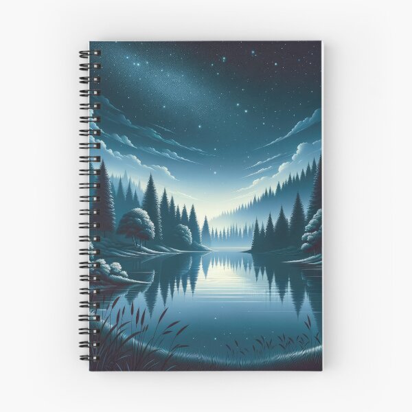 Item preview, Noche tranquila del lago del bosque designed and sold by SunkenCost.