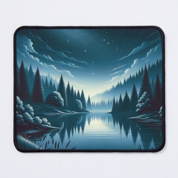 Item preview, Tranquil Forest Lake Night designed and sold by SunkenCost.