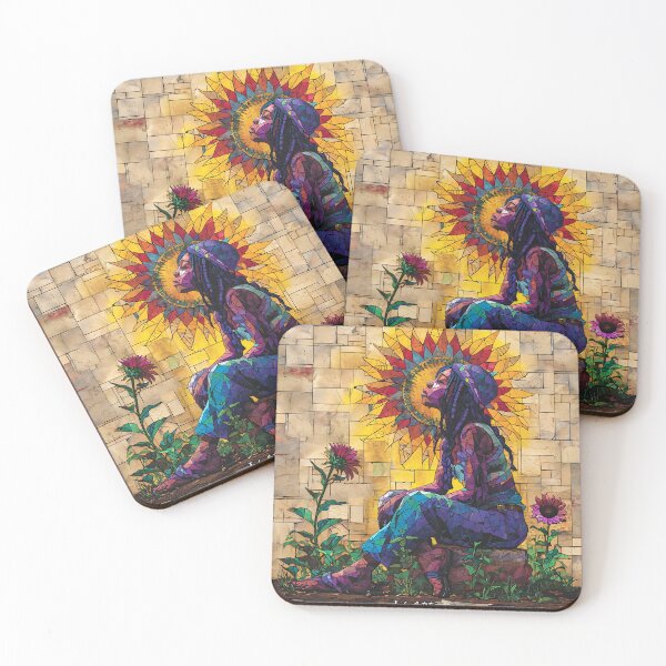 Item preview, Mosaic Sunflower Serenity Artwork designed and sold by inkArtistryfine.