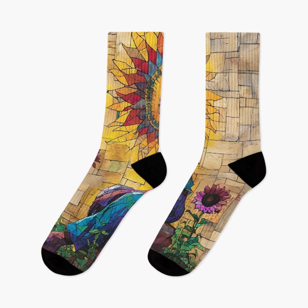 Item preview, Mosaic Sunflower Serenity Artwork designed and sold by inkArtistryfine.