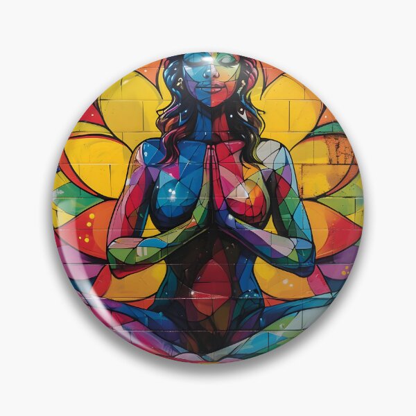 Item preview, Chakra Lotus Meditation Mural Art designed and sold by inkArtistryfine.