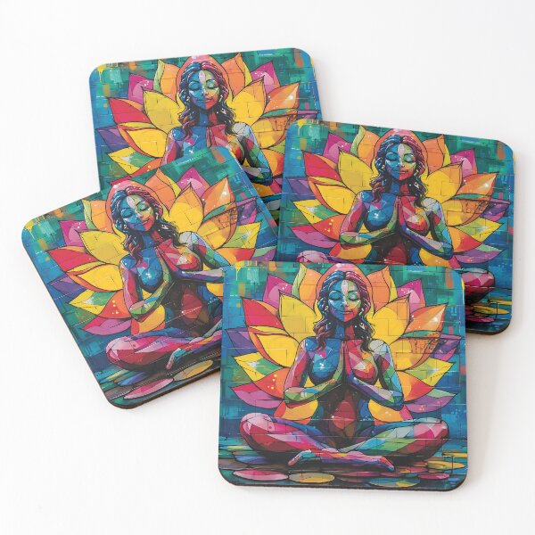 Item preview, Chakra Lotus Meditation Mural Art designed and sold by inkArtistryfine.