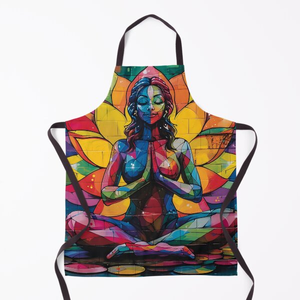 Item preview, Chakra Lotus Meditation Mural Art designed and sold by inkArtistryfine.