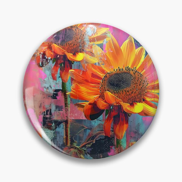 Item preview, Arte abstracto de fusión de girasol designed and sold by inkArtistryfine.