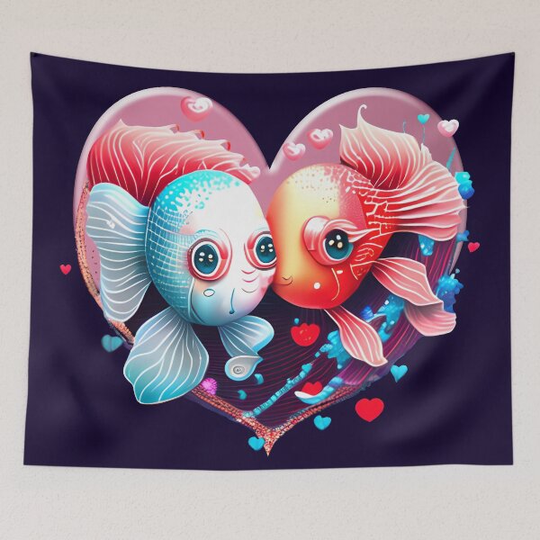 Item preview, Exotic fish in love designed and sold by Astralia.