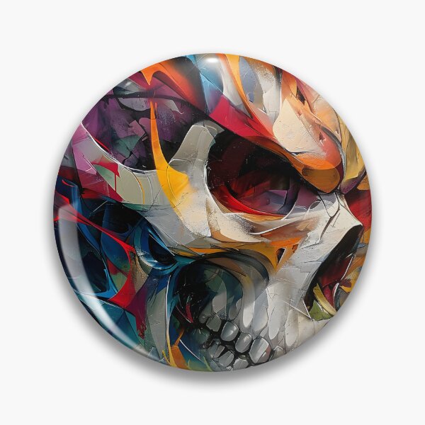 Item preview, Abstract Chromatic Skull Artistry designed and sold by inkArtistryfine.