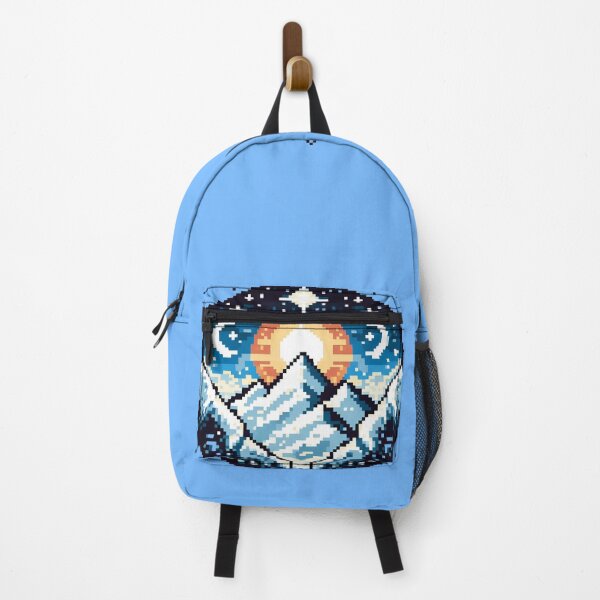 Item preview, Snowy Mountains at Night Pixel Art designed and sold by Mich Designs.