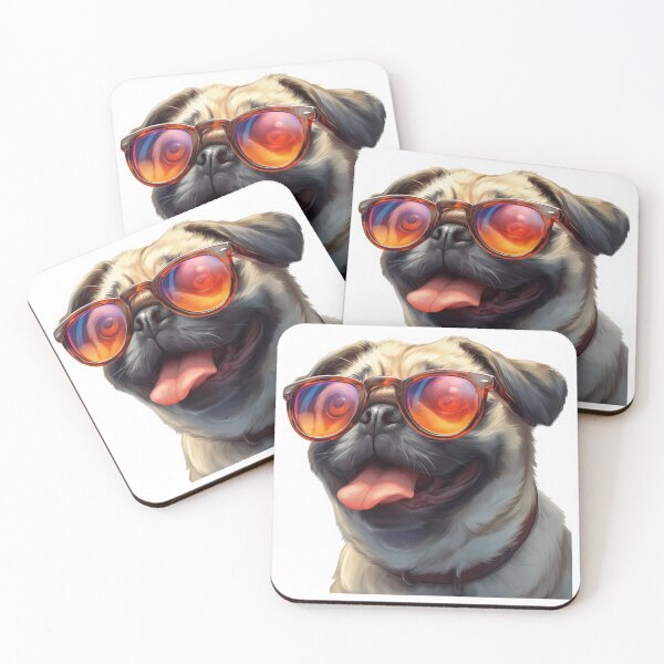 Item preview, Cool Pug with Sunglasses designed and sold by KazzasKorner.