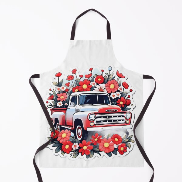 Item preview, Red Truck flower power designed and sold by Cardsurveyors.