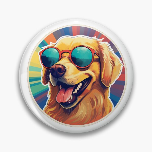 Item preview, The Coolest Golden Retriever Wearing Sunglasses designed and sold by KazzasKorner.