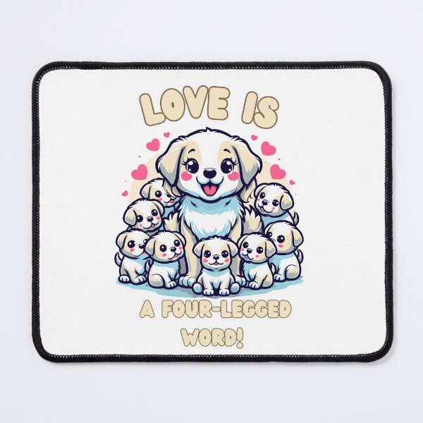 Item preview, Love is a Four-Legged Word - Adorable Puppy Family designed and sold by Designowner.