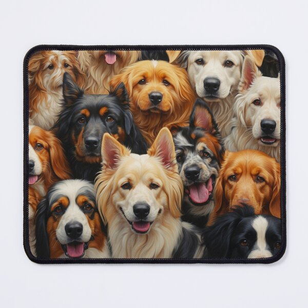Item preview, Beautiful Dog Collage Illustration - Cute Faces designed and sold by SassyArtistry.