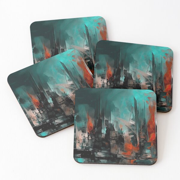 Item preview, Abstract Cityscape designed and sold by NeoNebulaArt.