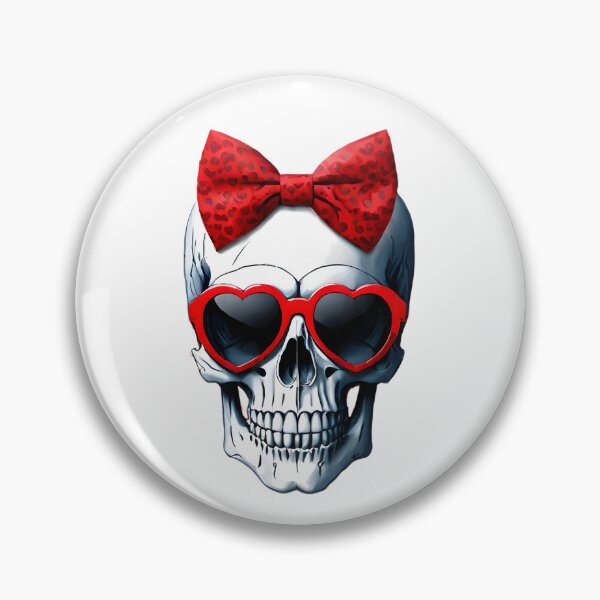 Item preview, Human Skull Red Hair Bow Sunglasses Gothic Goth designed and sold by DesignsGalore.