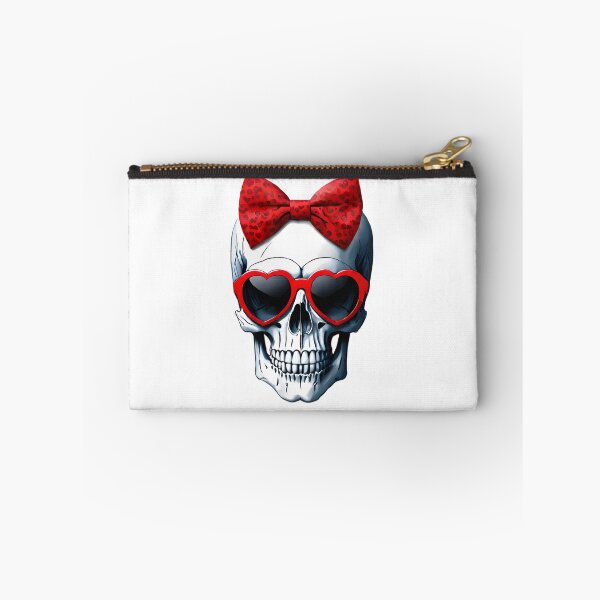 Item preview, Human Skull Red Hair Bow Sunglasses Gothic Goth designed and sold by DesignsGalore.