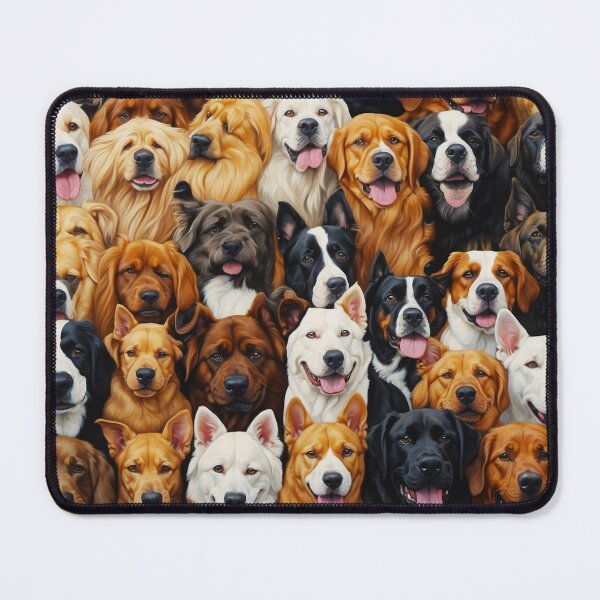 Item preview, Beautiful Dog Collage Illustration - Cute Dogs Faces designed and sold by SassyArtistry.