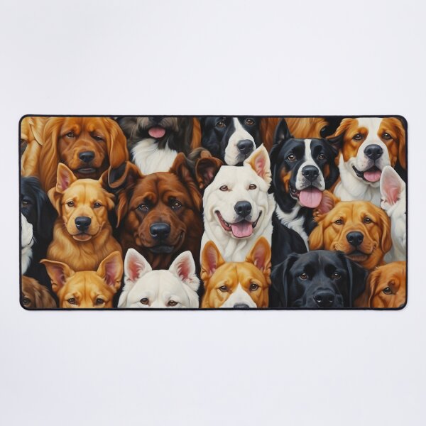 Item preview, Beautiful Dog Collage Illustration - Cute Dogs Faces designed and sold by SassyArtistry.
