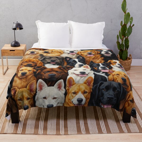 Item preview, Beautiful Dog Collage Illustration - Cute Dogs Faces designed and sold by SassyArtistry.