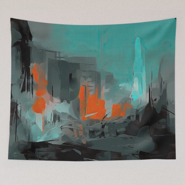 Item preview, Abstract Cityscape designed and sold by NeoNebulaArt.