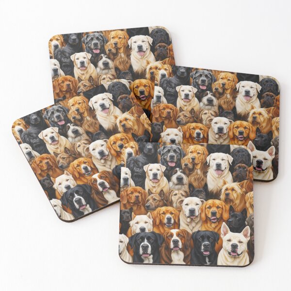 Item preview, l love Dogs Collage Illustration - Cute Dogs Faces designed and sold by SassyArtistry.