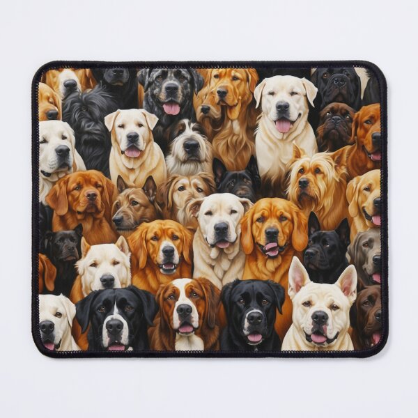 Item preview, l love Dogs Collage Illustration - Cute Dogs Faces designed and sold by SassyArtistry.
