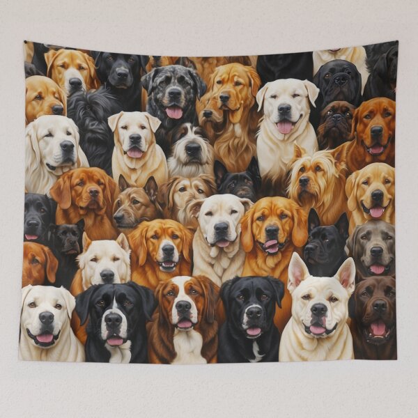 Item preview, l love Dogs Collage Illustration - Cute Dogs Faces designed and sold by SassyArtistry.