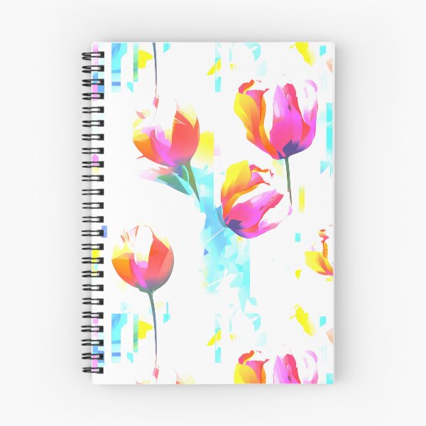Item preview, Spring Glitch Art 07b - Neon Tulips designed and sold by JoanNinjaHen.