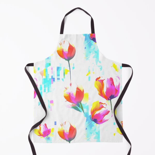 Item preview, Spring Glitch Art 07b - Neon Tulips designed and sold by JoanNinjaHen.