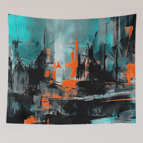 Item preview, Abstract Cityscape designed and sold by NeoNebulaArt.