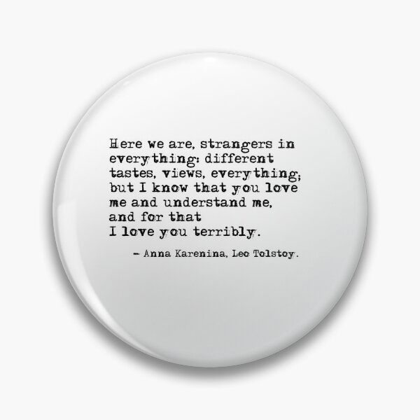 Item preview, I love you terribly - Anna Karenina, Leo Tolstoy designed and sold by peggieprints.