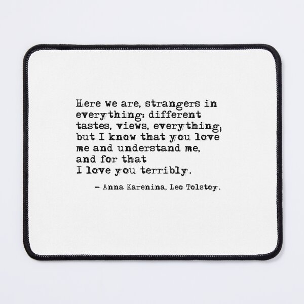 Item preview, I love you terribly - Anna Karenina, Leo Tolstoy designed and sold by peggieprints.