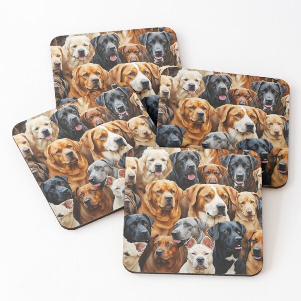 Item preview, We love Dogs Collage Illustration - Cute Dogs Faces designed and sold by SassyArtistry.